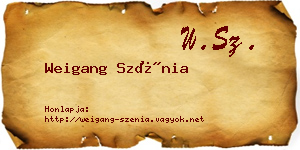 Weigang Szénia névjegykártya